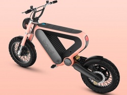 Moto électrique Tryal en rose