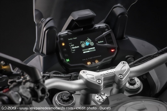 L'écran TFT couleur de la Ducati Multistrada 1260 S Grand Tour