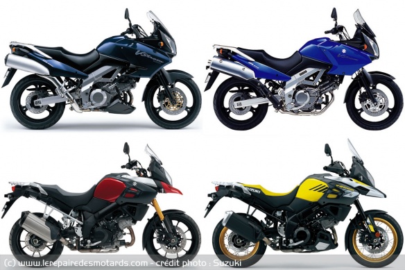 Les V-Strom 1000 de 2002, 2013 et 2018 et le 650 de 2004 Les V-Strom 1000 de 2002, 2013 et 2018 et le 650 de 2004