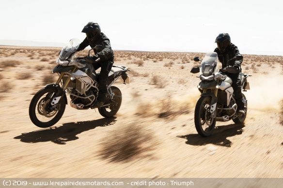 Trails Triumph Tiger 900 Rallye Pro avec accessoires