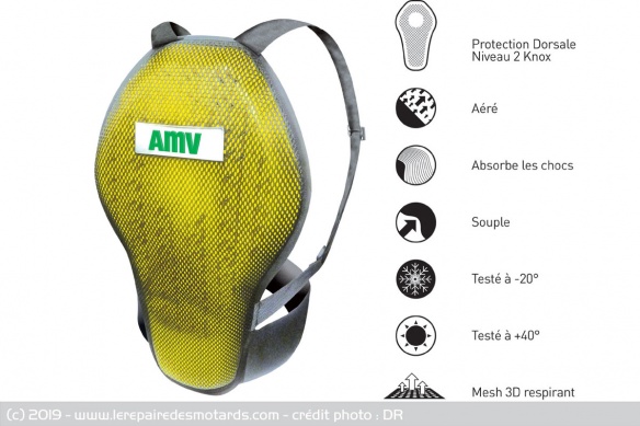 Au Salon de Lyon, AMV offre aussi des protections dorsales Allshot niveau 2 aux participants Au Salon de Lyon, AMV offre aussi des protections dorsales Allshot niveau 2 aux participants