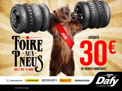 Promo : 30 € remboursés sur les pneus motos