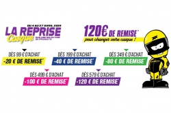 Jusqu'à 120 € de remise sur les casques moto