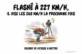 Flashé à 227 vise 260 km/h