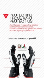 Dainese soutient les personnels de santé