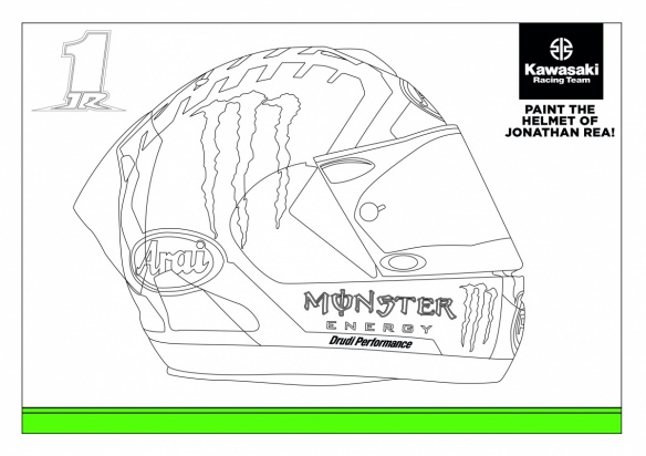 Le casque de Jonathan Rea à imprimer