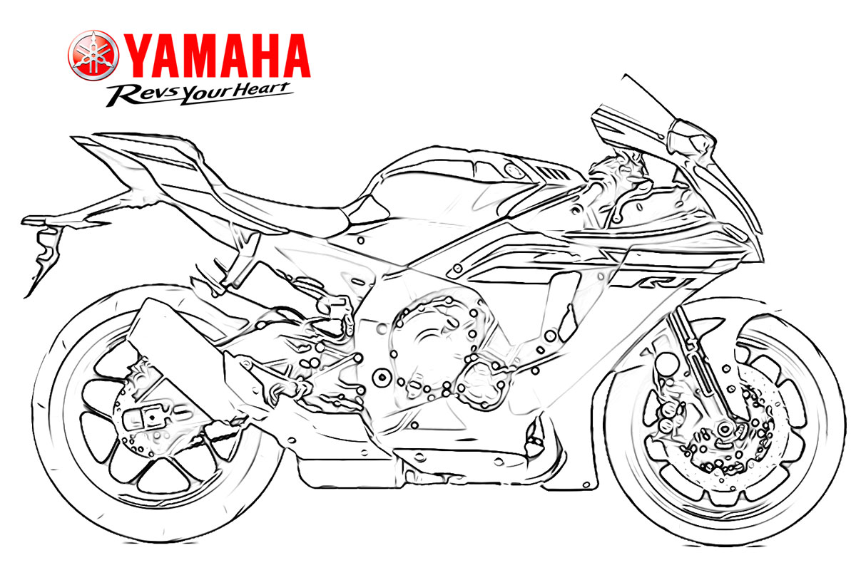 Coloriages motos Yamaha