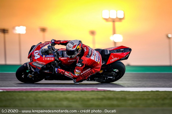 Dovizioso sur la Ducati Desmosedici GP20