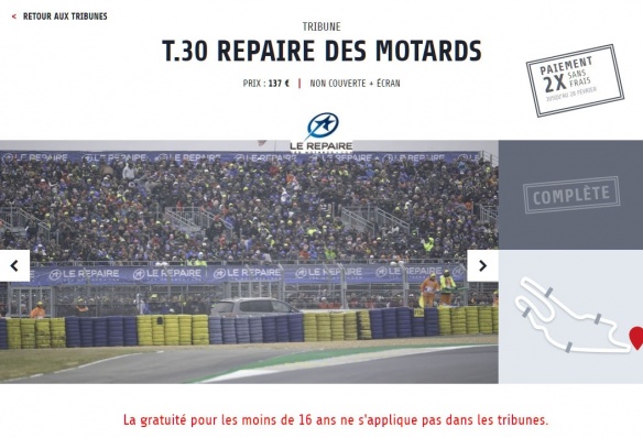 Tribune Le Repaire des Motards au GP de France moto