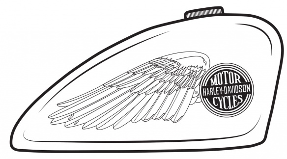 Un réservoir de moto à imprimer Harley-Davidson