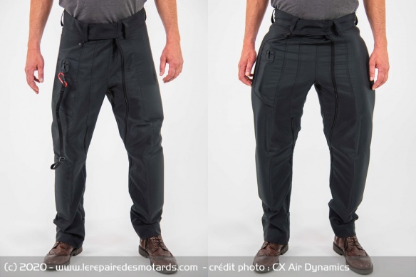 Le surpantalon CX Air Dynamics dégonflé / gonflé Le surpantalon CX Air Dynamics dégonflé / gonflé