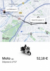 Uber se met à la moto à Paris