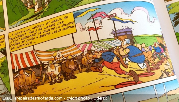 Départ de la grande course de chars à bœufs des 24h de Suidinum