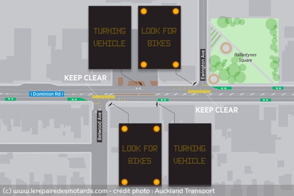 Les 14 intersections de la Dominion Road sont concernées par l'expérimentation