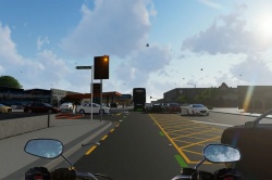 Une signalisation pour sécuriser les motards aux intersections
