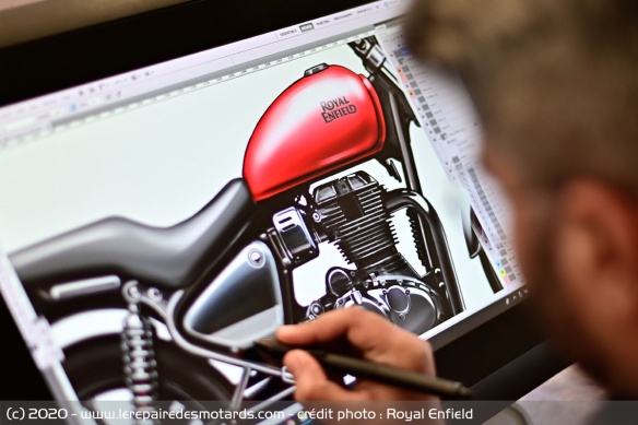 Dessin du Cruiser Royal Enfield Meteor 350