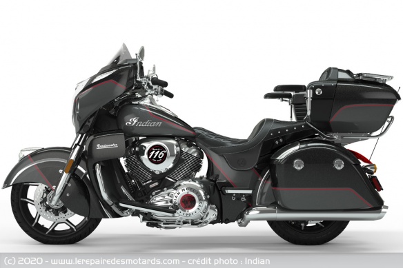 L'Elite est la 3e version de la Roadmaster dans la gamme Indian 2020