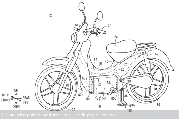 Honda brevette un Super Cub électrique Honda brevette un Super Cub électrique