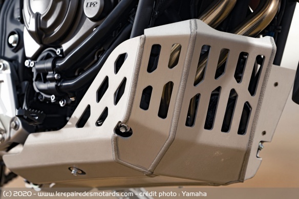 Le sabot moteur en aluminium de la Rally Edition