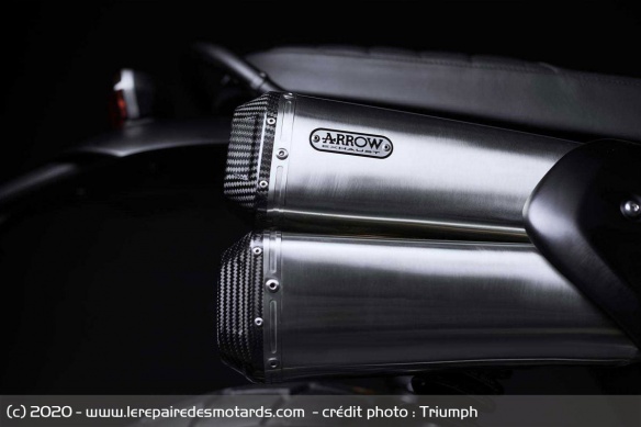 Silencieux Arrow de la Triumph Scrambler Bond Edition