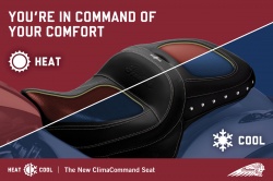 Une selle moto chauffante et refroidissante