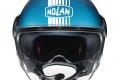 Casque mini jet Nolan N21 mots bleus