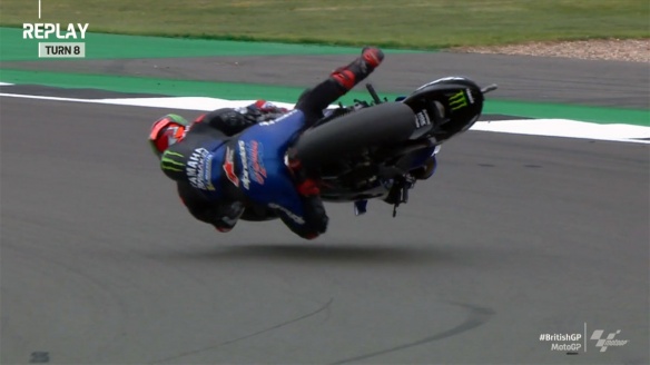 Le Français a été victime d'une grosse chute dans le virage 8 - Crédit : MotoGP Le Français a été victime d'une grosse chute dans le virage 8 - Crédit : MotoGP