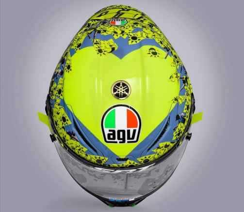 Le casque AGV siglé Yamaha