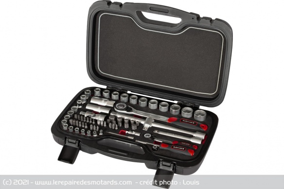 Coffret clés à douilles Rothewald 69 pièces Coffret clés à douilles Rothewald 69 pièces