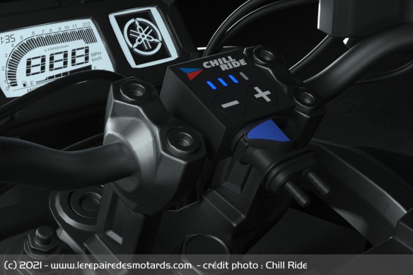 Le boitier de commande Chill Ride au guidon Le boitier de commande Chill Ride au guidon