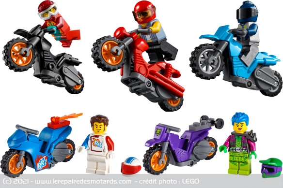 Quelques exemples des motos de la collection Stuntz