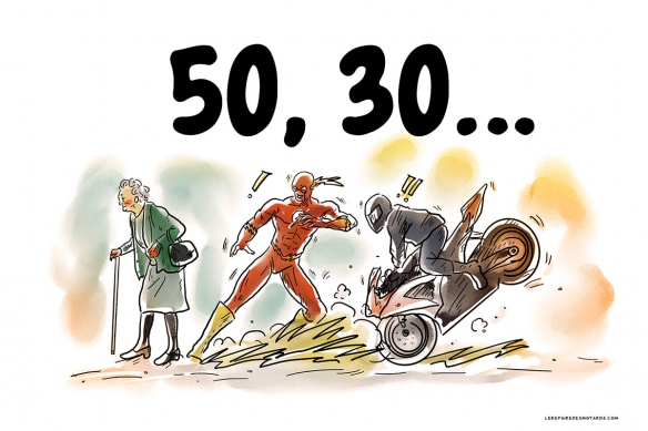 La vitesse en ville limitée à 30 km/h