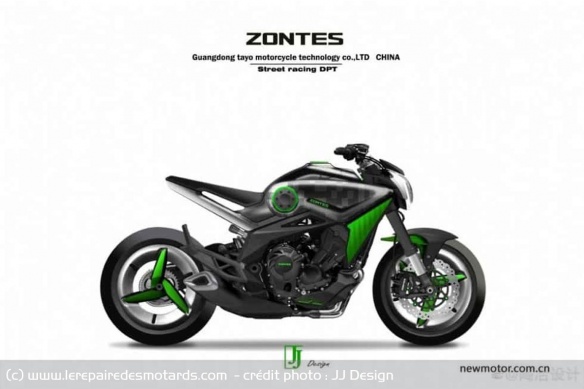 Le prototype Zontes imaginé l'an dernier par JJ Design Le prototype Zontes imaginé l'an dernier par JJ Design