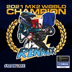 Maxime Renaux Champion du Monde Motocross sur Yamaha