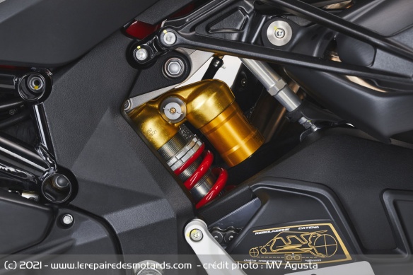Un amortisseur progressif Sachs remplace le système électronique Öhlins de la RR