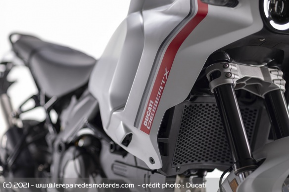 Les flancs de réservoir de la Ducati DesertX