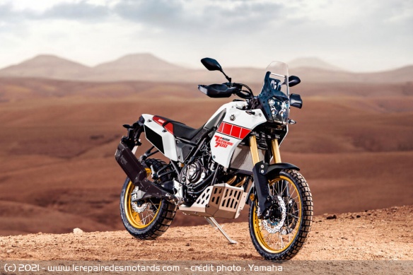 Yamaha Ténéré 700 Rally Edition en blanc et rouge