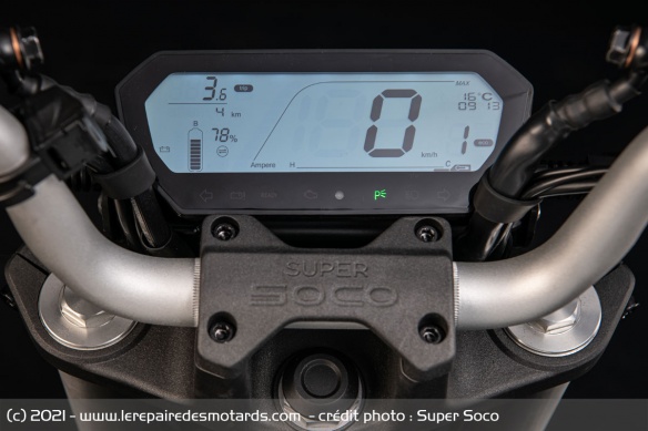 Compteur LCD de la Super Soco TS Street Hunter Compteur LCD de la Super Soco TS Street Hunter
