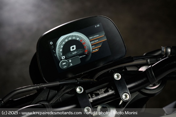 Le compteur TFT des Moto Morini Seiemmezzo
