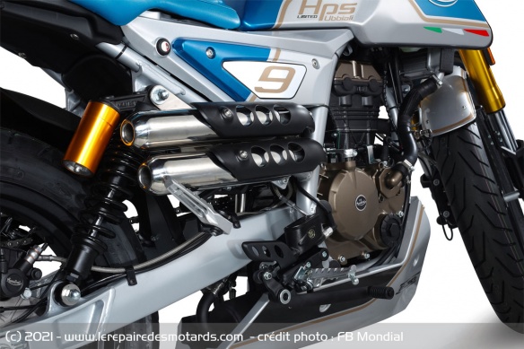 Le moteur de la HPS125 reste le même monocylindre délivrant 13,5 chevaux