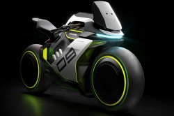 Une moto Segway à hydrogène - Crédit photo : Ninebot