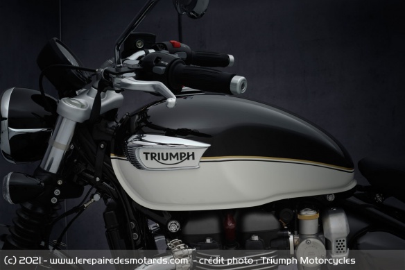 Le réservoir de la Triumph Bonneville Speedmaster