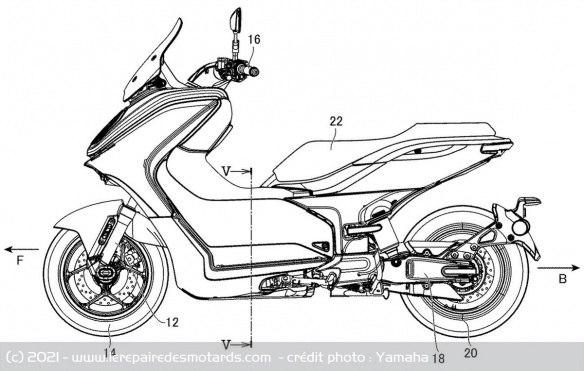 Le scooter électrique Yamaha E01 en approche