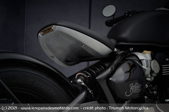 La selle de la Triumph Bonneville Bobber