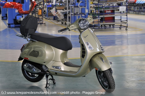 La GTS 300 75th est le 19 millionième scooters sorti des chaines de production Vespa La GTS 300 75th est le 19 millionième scooters sorti des chaines de production Vespa