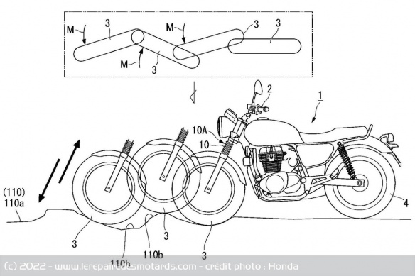 Le système Honda tient également compte des risques liés aux routes bosselées Le système Honda tient également compte des risques liés aux routes bosselées