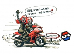Rassemblement pour les 40 ans de BFG - Illustration de Marc Bertrand