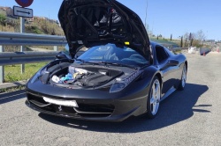 Une Ferrari lourdement équipée contre les radars - Crédit photo : Mossos d'Esquadra