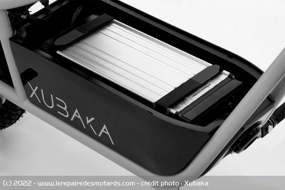 La batterie lithium de la Xubaka assure jusqu'à 50 km d'autonomie La batterie lithium de la Xubaka assure jusqu'à 50 km d'autonomie