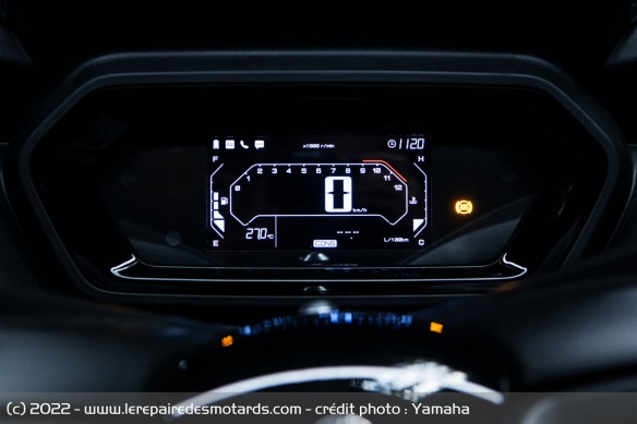 Le compteur du Yamaha Xmax 300 2023